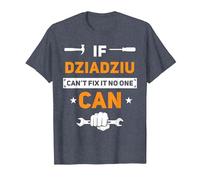 Dziadziu If Dziadziu Can't Fix It No One Can - Pulidor Divertido Camiseta, Hombre, Azul Jaspeado, 4XL
