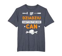 Dziadziu If Dziadziu Can't Fix It No One Can - Pulidor Divertido Camiseta, Hombre Tallas Grandes, Azul Jaspeado, 2X Alto