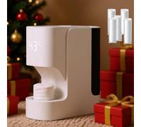 DzkZen Calentador De Toallas PortáTil con Dispensador AutomáTico, Calentamiento De 5 Segundos, Temperatura Constante De 55 °C, Tanque De 400 Ml para El Hogar Y Viajes with100towels