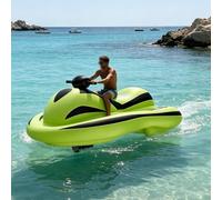 DzkZen Moto De Agua Hinchable con 250w Motor, Moto Electrica Adulto, 60 Min De Uso, 6-8 Km/H, Capacidad De Carga 100 Kg, para Buceo, Pesca Y Aventuras En La Costa Green