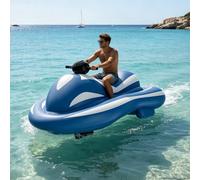 DzkZen Moto De Agua Hinchable con 250w Motor, Moto Electrica Adulto, 60 Min De Uso, 6-8 Km/H, Capacidad De Carga 100 Kg, para Buceo, Pesca Y Aventuras En La Costa Blue