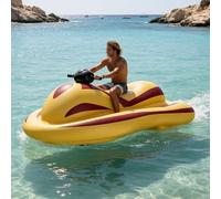 DzkZen Moto De Agua Hinchable con 250w Motor, Moto Electrica Adulto, 60 Min De Uso, 6-8 Km/H, Capacidad De Carga 100 Kg, para Buceo, Pesca Y Aventuras En La Costa Yellow