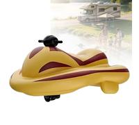 DzkZen Moto De Agua Hinchable con Motor 250w, Barca Hinchable, 6-8 Km/H, Inflable, PortáTil Y Plegable, para Lagos Tranquilos, Acampadas, Viajes En Autocaravana Yellow