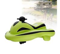 DzkZen Moto De Agua Hinchable con Motor 250w, Barca Hinchable, 6-8 Km/H, Inflable, PortáTil Y Plegable, para Lagos Tranquilos, Acampadas, Viajes En Autocaravana Green