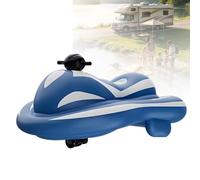 DzkZen Moto De Agua Hinchable con Motor 250w, Barca Hinchable, 6-8 Km/H, Inflable, PortáTil Y Plegable, para Lagos Tranquilos, Acampadas, Viajes En Autocaravana Blue