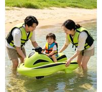 DzkZen Moto De Agua Hinchable con Motor 250w, Propulsor Acuatico, 6-8 Km/H, Capacidad De Carga 100 Kg, 60 Min De Uso, para Deportes AcuáTicos Y Snorkel Green