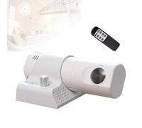 DzkZen Reloj Proyector con Control Remoto, Reloj AnalóGico con ProyeccióN Led, Esfera Conmutable Entre NúMeros Romanos Y AráBigos, RotacióN De 180 Grados. White