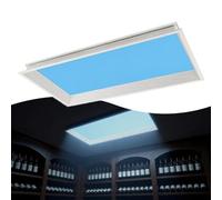 DzkZen Smart Blue Sky Ceiling Panel, Artificial Skylight for Offices and Commercial Spaces, LED Solar Lamp, Dimmable Natural Light Solution for Basement and Studio Integrated-30cm*60cm