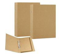 Dzmuero Carpeta de Anillas 2 Anillas, 2 piezas Carpeta de Anillas A5 con 2 Anillas para Añadir Folletos, Portadas, Papeles, Hojas Sueltas (marrón)