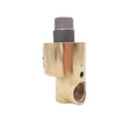 DZNDM0EVT High Speed Rotary Joint, Industrial Brass Rotary Swivel Joint 2-1/2 Inch Left/Right Thread 50C/120C Water Connector(Left-Hand Thread 50degree)