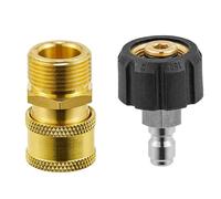 DZNDM0EVT Pressure Washer Adapter Juego de adaptadores de conexión rápida for hidrolavadora M22 de 3/8 de Pulgada, Paquete de 4 Unidades en Varios tamaños(A)