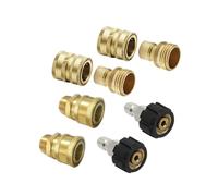 DZNDM0EVT Pressure Washer Adapter Paquete de 8 adaptadores de desconexión rápida for hidrolavadora M22 de Varios tamaños, Color Amarillo(A1)