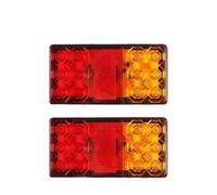 DZNEFYUP Lámpara parada trasera Luz Trasera Freno Lámpara Señal Cuadrada Advertencia Parada Marcha Atrás 12V 24V Universal(2 X)