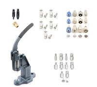 DZNTOOLS Juego de troqueles de remache, ojales, ojales, moldes, troqueles a presión, máquina de prensa manual