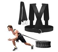 DZOZO Arnés de trineo con banda de entrenamiento, chaleco de entrenamiento de velocidad con correa de tracción, cinturón de entrenamiento de fuerza para entrenamiento de resistencia, equipo deportivo