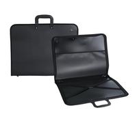 DZOZO Funda tipo cartera para artistas, tamaño A3, bolsa de transporte para dibujar, pintar y dibujar, presentación artística y carpeta de almacenamiento, Black, 37cm x 48cm, moderno