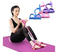 DZOZO Pope - Banda elástica de resistencia multifunción con pedal de 4 tubos, cuerda para sentarse, tirar, ejercitador, cuerda de tensión, equipo de entrenamiento deportivo para piernas, fitness,