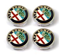 DZPFDC 4 Piezas Tapacubos para Alfa Romeo 159 SportWagon 2006-2011, Tapacubos de Coche con Logo,Tapacubos de Rueda,Tapacubos de Llanta,Tapas Centro Tapacubos,A-56MM