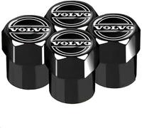 DZPFDC 4 Piezas Tapas para válvulas para Volvo XC40,Tapones de Válvulas de Rueda,Tapas de Polvo de Rueda,Accesorios a Prueba de Polvo,A