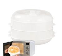 DzpKrka Cuador Vapor Microondas Verduras - Cuenco Multifunción Emboitable | Contenedor Calefacción Microondas | para Comidas Almuerzo Cocinar Calentador Cocina Casa Apartamento Preparación Alimentaria