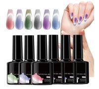 DzpKrka Esmalte de uñas en gel - Esmalte de uñas de gel que cambia de color a temperatura | Juego de 6 manicuras de larga duración para el hogar, bodas, citas,