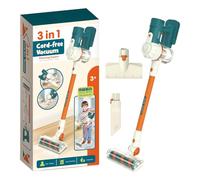 DzpKrka - Juguete de aspirador 3 en 1 con iluminación - Imitación para - Juguete de aspirador interactivo padre-hijo - Aprendizaje Limpieza a través del juego - para niñas y niños