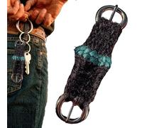 DzpKrka - Llavero con cierre de mohair,llavero ligero hecho a mano con abalorio, de llaves mini correa occidental | Para amantes del cumpleaños y mochila, uso interior al aire libre, Negro con