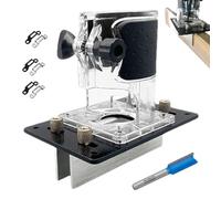 DzpKrka Localizador De Ranuras Para Fresadora De Madera | Herramienta 2 En 1 Para Enrutador Y Cortador De Madera - Guía Preciso Para Uniones De Paneles En Muebles Armarios Y Marcos De Ventanas