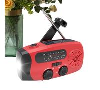 DzpKrka Radio Portátil | Radio Solar con Manivela Manual,Panel Solar Manivela USB MP3 Multifunción para Senderismo Camping y Actividades al Aire Libre