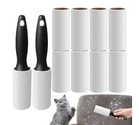 DzpKrka Roller de cabello para mascotas, removedor de cabello de gato, Cepillos de pelusa para el rodillo de cabello para mascotas, Stransmisión de limpieza pegajosa herramientas manuales con 2