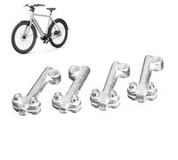 DzpKrka - Soporte para guardabarros para bicicleta (4 piezas, soporte ajustable de aluminio, piezas de modificación de bicicletas) - para fijación de tornillos extensiones abrazaderas portarueda