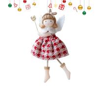 dzqad Ángel Colgante para Árbol De Navidad Niña | Ángeles De Peluche Decorativos Muñecas Navideñas - Recuerdo Estacional con Cordón para Restaurante Ventana Puerta