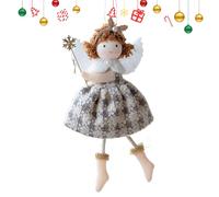 dzqad Ángel De Navidad para Árbol - Ángeles De Peluche Decorativos Muñecas Navideñas | Recuerdo Estacional con Cordón para Restaurante Ventana Puerta