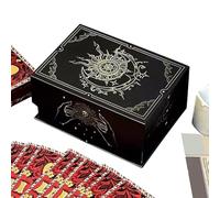 dzqad Caja Para Baraja De Tarot,Organizador Ergonómico Ligero con Tapa Magnética - Estuche Para Cartas De Juego,para Meditación Adivinación Juego de Oráculo Fiesta Familiar Viaje Interior Exterior