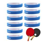 dzqad Cinta Protectora para Bordes De Paletas De Tenis De Mesa | Pack de 10 Cintas para Bordes de Paletas de Pong,Material Deportivo Adhesivo para Gimnasio, Partidos, Entrenamiento Diario Y Uso
