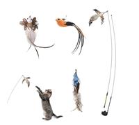 dzqad Gattenos de Juguete, Teaser de Gato - Toy de señuelo Interactivo retráctil 7X para Gato Interactivo | Juego de Entretenimiento de Juego Interior de Gatito multipropósito para Ejercicio de