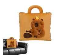 dzqad Manta De Viaje Compacta,Manta De Avion Capibara 2 En 1 Y Cojin De Viaje | Soporte Cabeza Colchoneta Suave Dormir Niños Adultos | Siesta Camping Coche Guardería