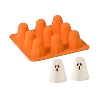 dzqad Molde Fantasma de Halloween, Molde Divertido Para Flan, de Halloween 3D en Silicona para Repostería Pastelería Chocolate Jabón Cocina Profesionales Eventos Bodas Cumpleaños Catering