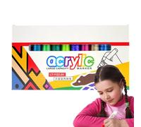 dzqad Rotuladores de Colores | Rotuladores para Adultos - Pinturas Impermeables y Lavables de Doble Punta 8 mm Anti-Manchas Set Multicolor para Escuela Clase Scrapbook Tela y Superficies Variadas