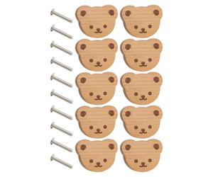 dzqad Tiradores De Cajones De Madera Con formas De Oso, Pomo Madera Tiradores De Muebles, Tiradoress Para Cajones Maderas, 10 Pomos Multifuncionales Para Cajón De Cómoda Para Armario