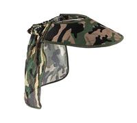 dzqad - Visera de casco de seguridad con bordes completos - Protector de cuello ajustable, antirrayos UV, transpirable, ajustable, para cara, cabeza, jardinería, pesca, actividades al aire libre