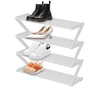 dzqad Zapatero Pequeño, Zapatera Apilable, Estante para Zapatos, Zapatero Estrecho Vertical Plegable, Organizador De Zapatos, Zapatero para Ahorro De Espacio para Entrada, Baño, Sala De Estar, Blanco