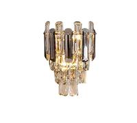 DZQWLL Apliques de pared modernos, accesorios de iluminación de pared de cristal negro y transparente, lámpara de pared interior de lujo,lámparas de montaje en pared de tocador,iluminación de pared de