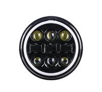 DZSCHUNLUSM Faros delanteros moto Accesorios Universales Faros Delanteros LED Motocicleta Para V-Star 3/4/5 Pulgadas Con Luz Diurna DRL Conjunto faro Motocicleta(Type C)