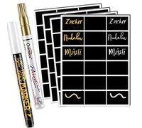 DZSEE Etiquetas Adhesivas 72pz, Etiquetas para Frascos Reutilizable, Amovible Pegatinas Pizarra, Etiquetas Pizarra para Especias de Etiquetas, Frascos de Mermelada y Tarros de Albañil