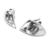 DZSFSTRHRRT Luces antiniebla Para Serie 3 E46 Sedan 1999 2000 2001 lámpara señal giro luz esquina coche carcasa antiniebla intermitente faro delantero(Crystal white-LR)
