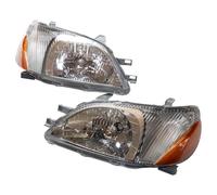 DZSHONGXINSM Carcasas Faros Coche para Toyota para Echo 2000 2001 2002 Conjunto Faros Delanteros Par/Lado Izquierdo/Derecho Cubierta Faro Coche(Pair)