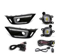 DZSHONGXINSM Luz Antiniebla Faros Antiniebla LED DRL Para Ford Para Ranger 2022-2024 Luces De Circulación Diurna Parachoques Delantero Luz Diurna Blanco Y Amarillo.(DRL Fog Set White)