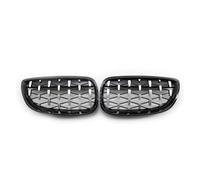 DZSJHGFDD Parrilla Frontal Parrilla riñón para Parachoques Delantero Coche, Estilo Diamante, Estilo meteorito, para Serie 3 E92 E93 Coupé 2006, 2007, 2008 y 2009. Rejilla Malla(Black Sliver)