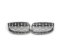 DZSJHGFDD Parrilla Frontal Parrilla riñón para Parachoques Delantero Coche, Estilo Diamante, Estilo meteorito, para Serie 3 E92 E93 Coupé 2006, 2007, 2008 y 2009. Rejilla Malla(Sliver)